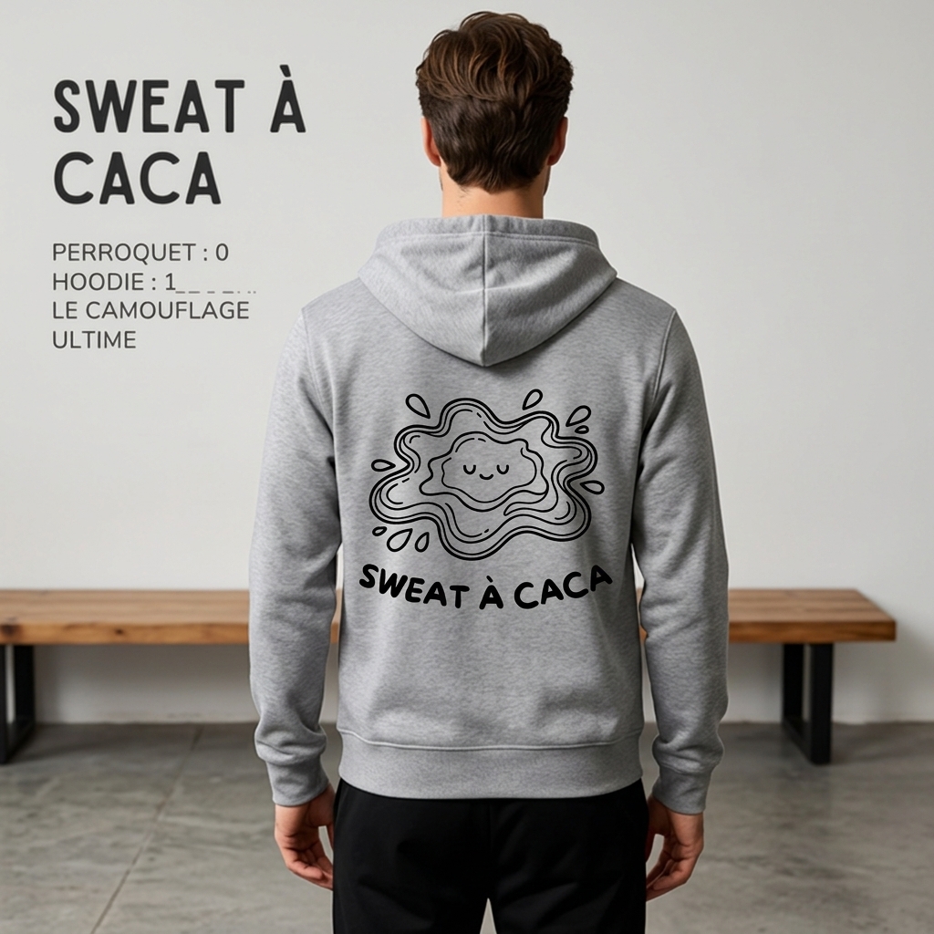 Sweater à caca | J'assume | Vert ou gris camouflage – Image 2