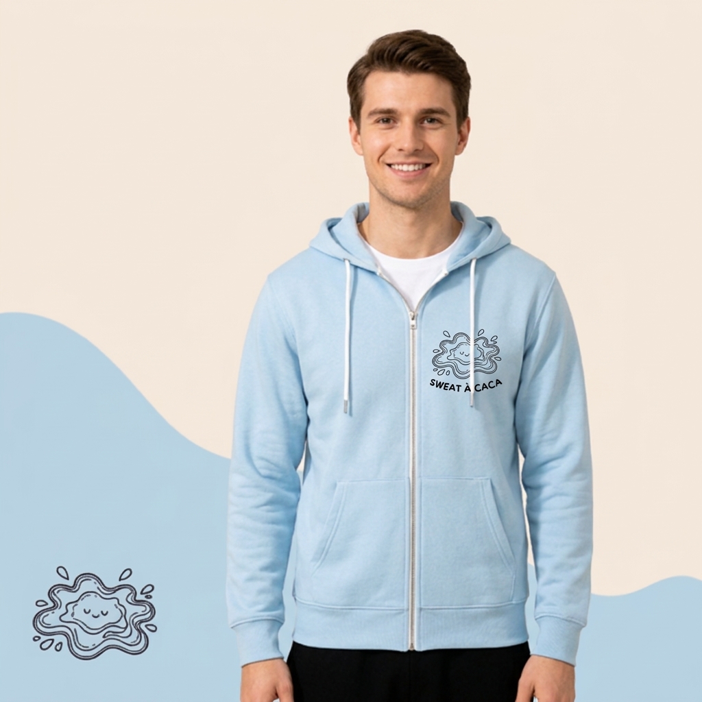 Sweater à caca | J'assume | Rose ou bleu pastel – Image 3